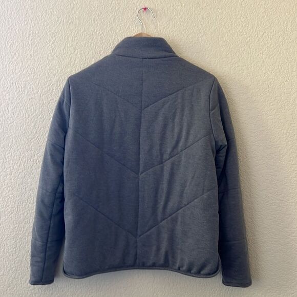 THREE DOTS Women's Heather Gray Jacket Size Small Full Zip Quilted Knit - Picture 7 of 7